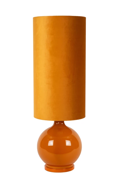 Lucide ESTERAD - Vloerlamp - Ø 34 cm - 1xE27 - Okergeel - uitgezet